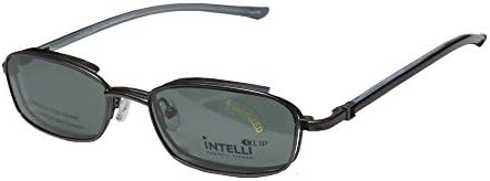 New & Season & Genuine - Brand: Elite Eyewear Style/model: 746 Gender: Mens/Womens Prescription Ready Top-quality Materials Designer Full-rim Spring Hinges Sunglass Lens Clip-Ons Eyeglasses/Glasses (51-19-135, Gray / Black)