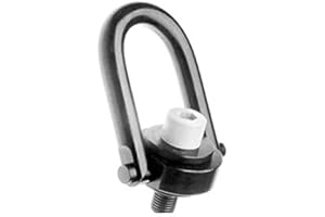 HHIP 8004-6008 Inch Standard U-Bar Safety Swivel Hoist Ring, Alloy Steel, 2,500 lb. Load Capacity, 1/2-13 Thread Size