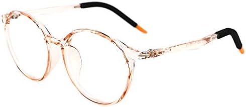 modesoda Kids Round Nerd Glasses Flexible Eyeglasses with Clear Lenses Non-Prescription for Children Oversized