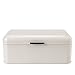SveBake Bread Box for Kitchen Counter Vintage Retro Design Carbon Steel Bread Bin with Powder Coating, Cream (Included a Free PDF Baking E-BOOK)