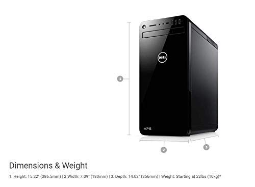 2019 Dell XPS 8930 Desktop Newest Gen Intel i7-9700 16GB RAM 1TB HDD 256GB M.2 NVMe SSD GTX 1050TI WINDOWS 10 PRO (Renewed)