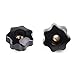 Star Knobs M8 Star Shaped Head Handle Nuts Knob with Through Hole for Machine Tool 6 Pieces