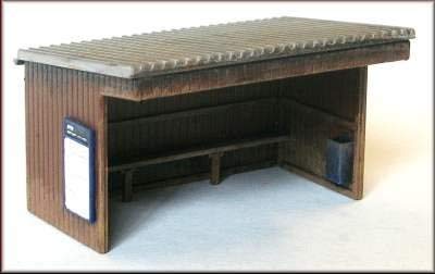 Knightwing Model Railway Station Halt / Shelter Building (Corrugated Roof) Plastic Kit- OO/HO Gauge