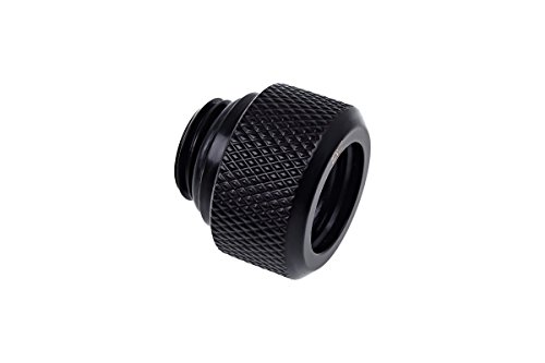 Alphacool Eiszapfen 13mm G1/4" HardTube Knurled Compression Fitting - Black (17262)