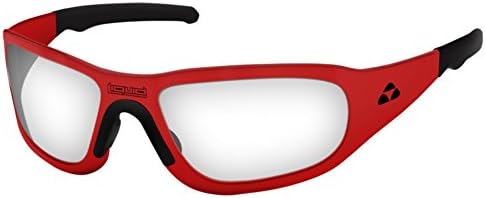 Liquid Mens Titan UV Sunglasses, Red/Clear