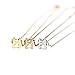 Me Plus Petite Initial Letter Alphabet Pendant Charm Gold Dipped Necklace Gold Silver Rosegold (23 Letters)