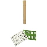 Coolaroo Heavy Shade Fabric Roll 6ft by 15ft Wheat and Timber Fasteners Bundle