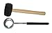 Coconut Opener Tool Set with Hammer for Young Coconuts by ZAGGIE - Improved New Version - Strong Durable Food Safe Stainless Steel - Rubber Mallet with Premium Wooden Handle