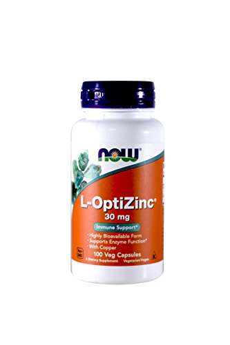 NOW Foods Opti L-zinc, 30mg, 100 Capsules (Pack of 2)