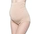 Bamboo Fiber Maternity Underwear, KUCI Women Ultra High Waist Superelastic Pregnant Panties Briefs (Large, Nude)