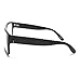 Black Mob Style Flat Top Square Plastic Clear Len Glasses