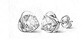YH Women's Silver Plated Heart Shape Stud Erarings