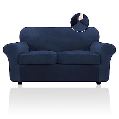 FestiCorp Velvet Sofa Covers for 2 Cushion Couch
