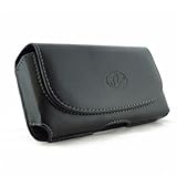 Black Horizontal Leather Cover Belt Clip Side Holster Case Pouch For T-Mobile Alcatel One Touch Fierce 2