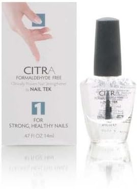 Nail Tek CITRA Formaldehyde Free Nail Strengthener Step 1 for Strong, Healthy Nails 14ml/0.47oz by Nail Tek