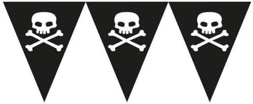 Creative Party Pirate Skull & Crossbones Paper Party Flag Banner Bunting