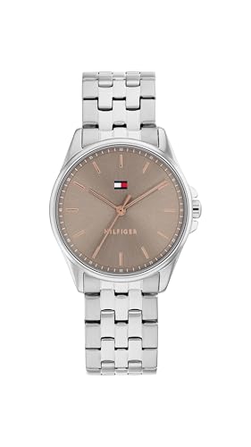 Uhr mit DREI-Zeiger-Quarzwerk für Damen mit Silbernes Edelstahlarmband - 1782801