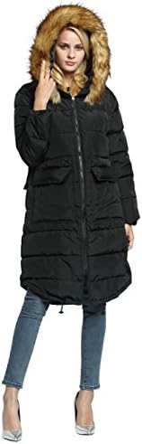 Women's Faux Fur Hood Winter Quilted Coat Puffer Lightweight Down Jacket