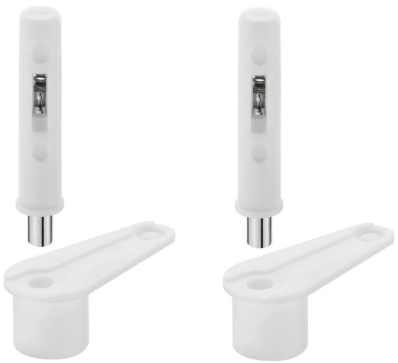 cyclingcolors 2X Invisible Pivot Hinges White 140° for cabinets Hidden Flush Mounted Doors Door Interior Hinge Rotation Swivel