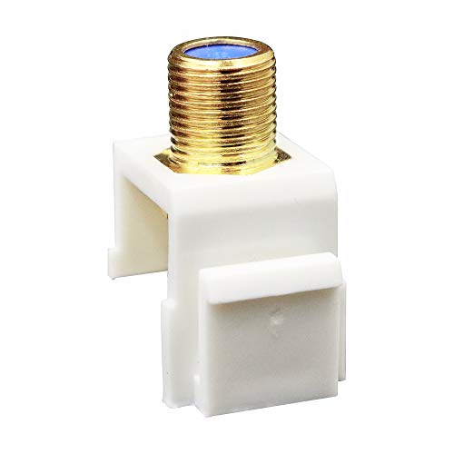 MicVista CN04 Gold-Plated RG6 Keystone Jack (Coaxial Keystone Jack) Insert (5 Pack)