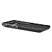 Dockem Luxe N1 Card Case for Samsung Galaxy S10 Plus: Ultra Slim 1 Slot Wallet Case, Synthetic Leather with UltraGrip Twill Canvas Styling: S10+ [Black & Grey]