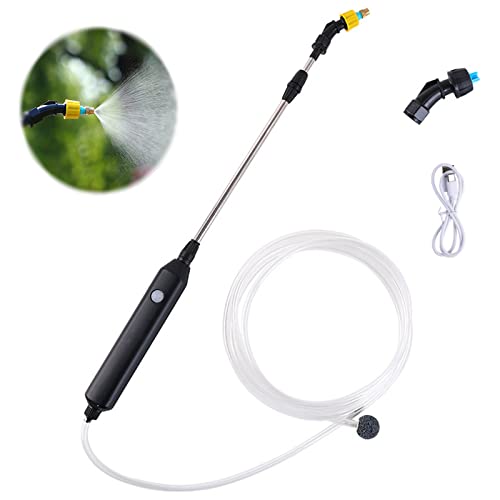 DOUBFIVSY Rechargeable Electric Plant Sprayer – 3 Nozzles, 3M Hose, Telescoping Wand For Garden & Yard
