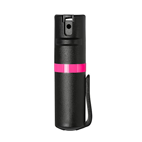 POM Pepper Spray Black Flip Top Pocket Clip Maximum Strength OC Spray