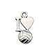 iloveDIYbeads Ball Sports Charms-45pcs Alloy Love Volleyball Ball Sports Fitness Charms Pendants Beads Charms for DIY Jewelry Making Bracelet Necklace Earrings Parts (M322)
