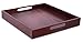 BirdRock Home Wooden Tray Table - Removable Food Drink Snack Serving Tray - Indoor Outdoor TV Side Table - 28 Inch - Antique Walnut (Dark Brown) Finish