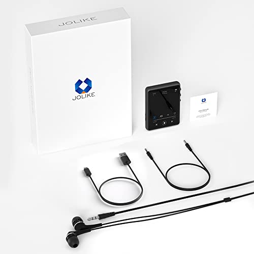 MP3 Player Bluetooth 5.3, Full Touch Screen HiFi Lossless MP3 Music Player, Line-in Speaker, with line Recorder, FM Radio, Support up to 128 GB (Black)