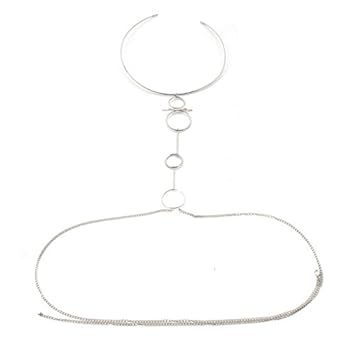 Youkara Schlangenkette Charms Gliederkette Übertreibung Körperkette Körperschmuck Zubehör Gothic mehrlagig Vintage Classic Ch