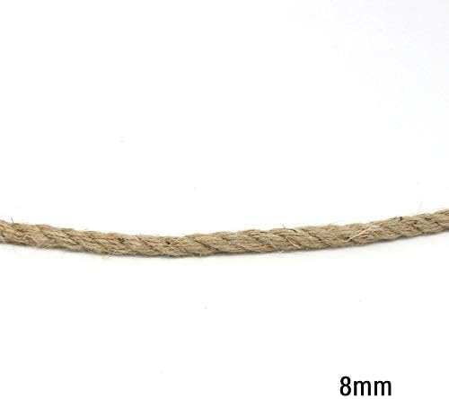 Advantez Burlap Jute Rope Twine 8 MM 15 M One Roll String Hessian Rope Cord Craft For Industrial Packaging Arts And Crafts Gifts Decoration Bundling Gardening And Home (8MM15)