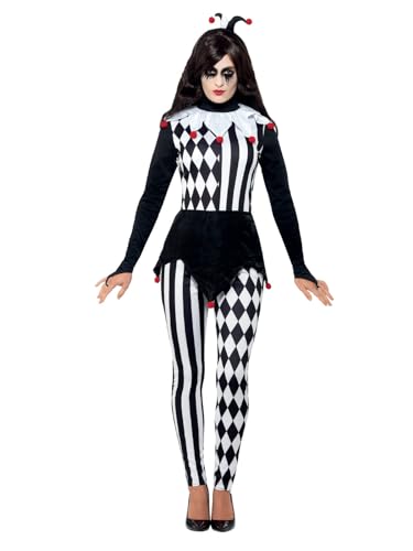 Smiffys Female Jester Costume, Black Halloween und Karneval