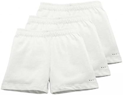 Sparkle Farms Little Girls Under Dress Shorts, 3-pack, White Set, Size 4