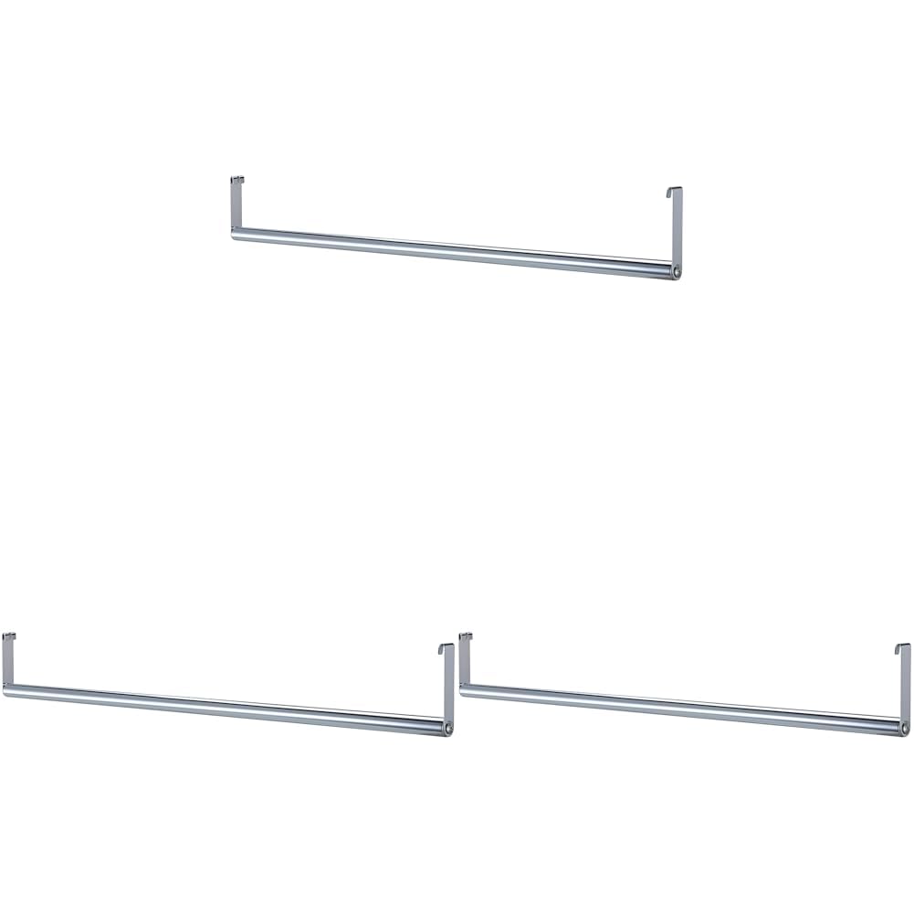 Lorell 69877 Garment Hanger Bar,f/Industrial Shelving, 36-Inch, Chrome (Pack of 3)