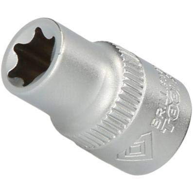 BRILLIANT TOOLS BT020961 1/4 Inch Torx Socket Spanner Insert, 25 mm, E5 [Powered by KS Tools]