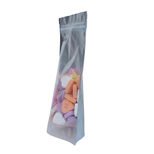 AwePackage 50 Pack of 6"x9" Airtight Zipper Stand Up Pouch Bag - Clear Front Aluminum Foil Back Heat Sealable Zip Lock