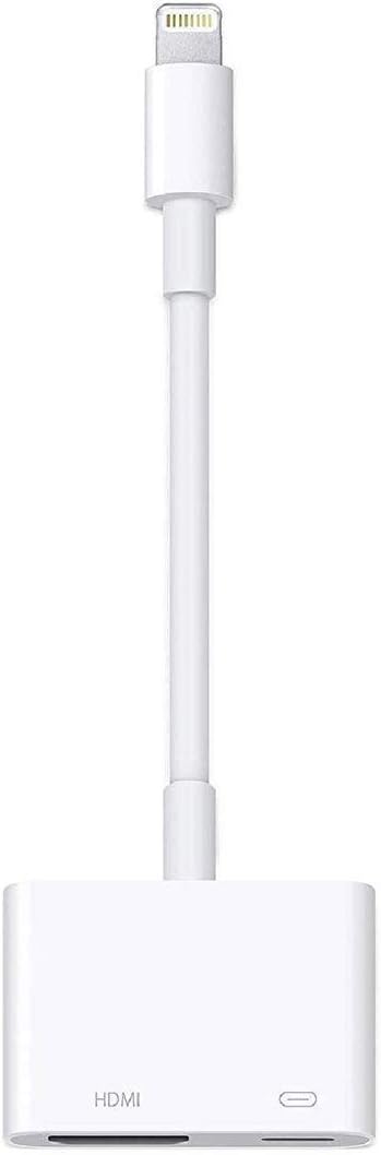 Lighting to HDMI Adapter, Compatible with iPhone to HDMI Adapter Cable, Lighting Digital AV Adapter with Lighting Charging Port for HD TV Monitor Projector 1080P for iPhone, iPad and iPod