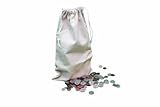 Five Standard Size Heavy Duty coin bags with draw string (12″ X 19″), Office Central