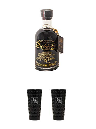 1a Schiefer Debowa BLACK Vodka 0,7 Liter + Three Sixty black Vodka Glas 1 Stück (black) + Three Sixty black Vodka Glas 1…