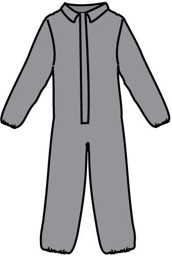 Kappler Z2B417 Zytron 200 Coveralls with Collar, zipper front, Bound Seams 4XL
