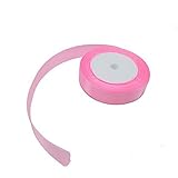 2 Cm Wide Ribbon, Silk Ribbon (25 Yd ,Pink)