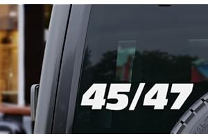 Kramer sticker's shop Trump 45 47 President Sticker for Car Window Vinyl Sticker Water Bottle Decal Phone (White, 3"" Long)