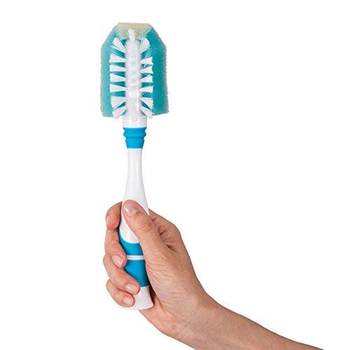 NUK Triple Action Baby Bottle Nipple Brush, Powerful Cleaning