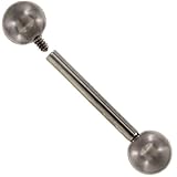 14 Gauge(1.6mm) Grade 23(G23) Titanium Straight Piercing Barbell w/Internally Threaded Ball Ends