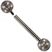 14 Gauge(1.6mm) Grade 23(G23) Titanium Straight Piercing Barbell w/Internally Threaded Ball Ends