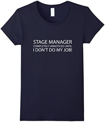 Women's Stage Manager Tech Team Theater T-Shirt Small Navy