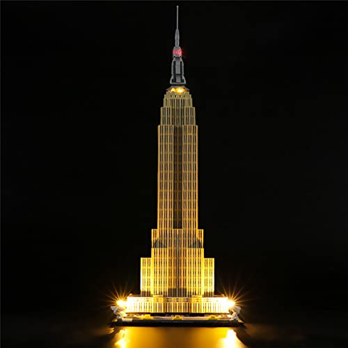 GEAMENT LED Light Kit for Architecture Empire State Building - Compatible with LEGO 21046 Model (Building Set Not Included)