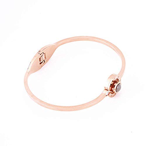 QueenDer “unico” Beads Gemstone nuovo braccialetto di disegno in oro rosa con diamante della signora delle ragazze delle donne