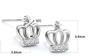 Winwest Sterling Silver Imperial crown Stud Earrings